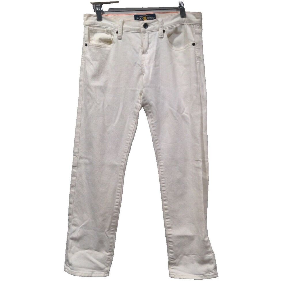Lucky Brand Jeans Womens Size 4/27 White Denim Sienna Tomboy Crop Mid Rise Ecru